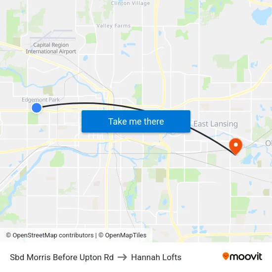 Sbd Morris Before Upton Rd to Hannah Lofts map