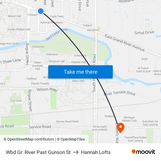 Wbd Gr. River Past Gunson St to Hannah Lofts map