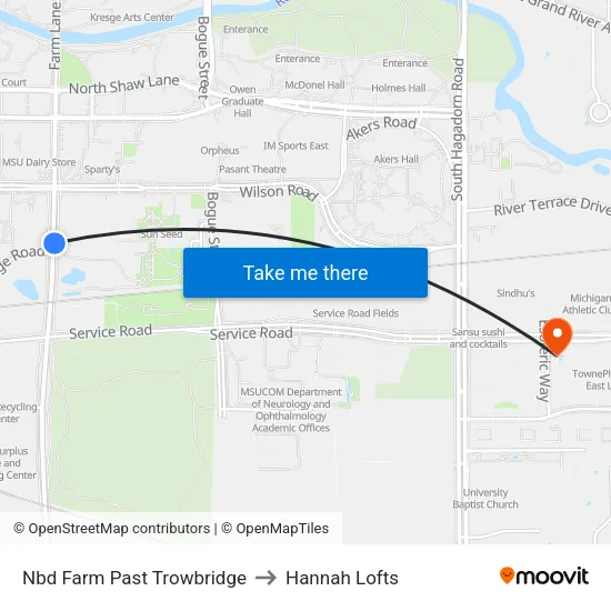 Nbd Farm Past Trowbridge to Hannah Lofts map