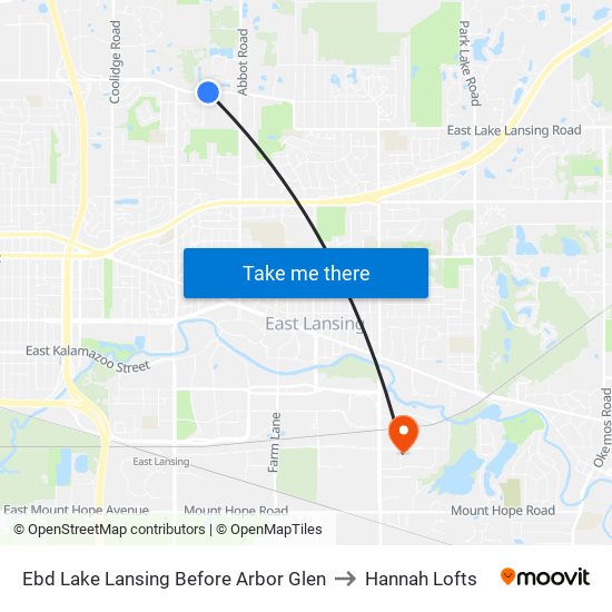 Ebd Lake Lansing Before Arbor Glen to Hannah Lofts map