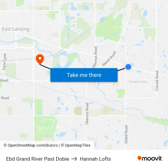 Ebd Grand River Past Dobie to Hannah Lofts map