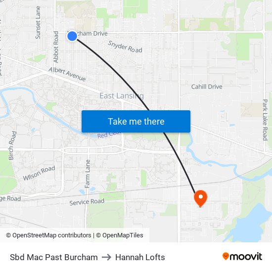 Sbd Mac Past Burcham to Hannah Lofts map