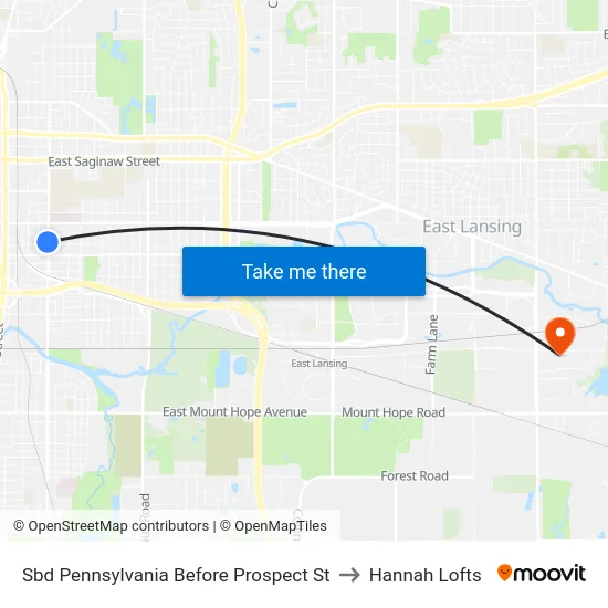 Sbd Pennsylvania Before Prospect St to Hannah Lofts map