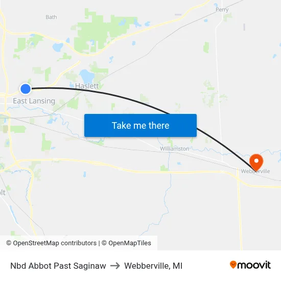 Nbd Abbot Past Saginaw to Webberville, MI map