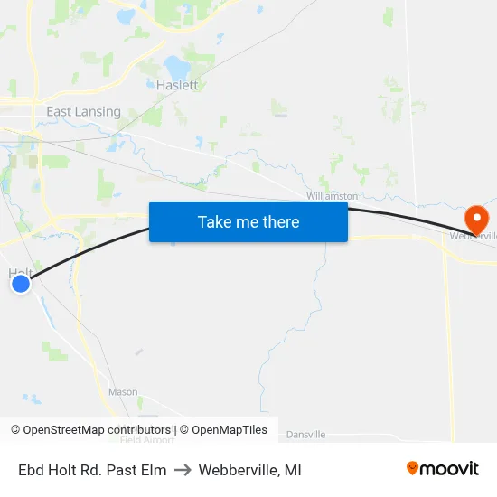 Ebd Holt Rd. Past Elm to Webberville, MI map