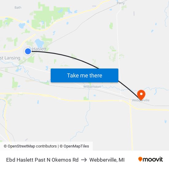 Ebd Haslett Past N Okemos Rd to Webberville, MI map