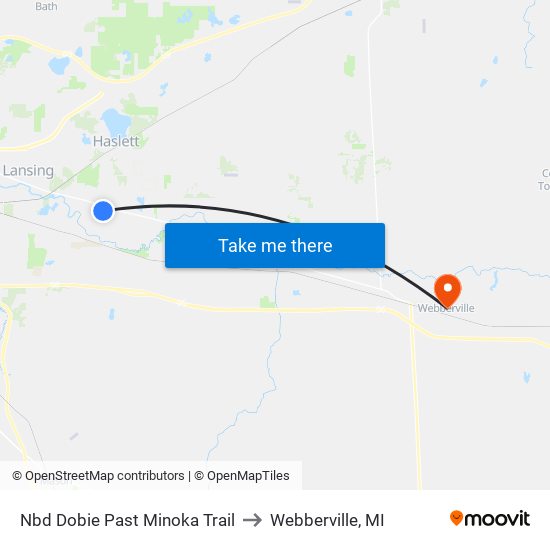 Nbd Dobie Past Minoka Trail to Webberville, MI map