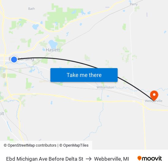 Ebd Michigan Ave Before Delta St to Webberville, MI map