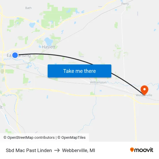 Sbd Mac Past Linden to Webberville, MI map