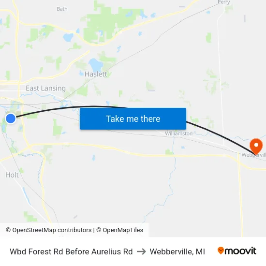 Wbd Forest Rd Before Aurelius Rd to Webberville, MI map