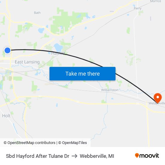 Sbd Hayford After Tulane Dr to Webberville, MI map