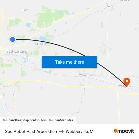 Sbd Abbot Past Arbor Glen to Webberville, MI map