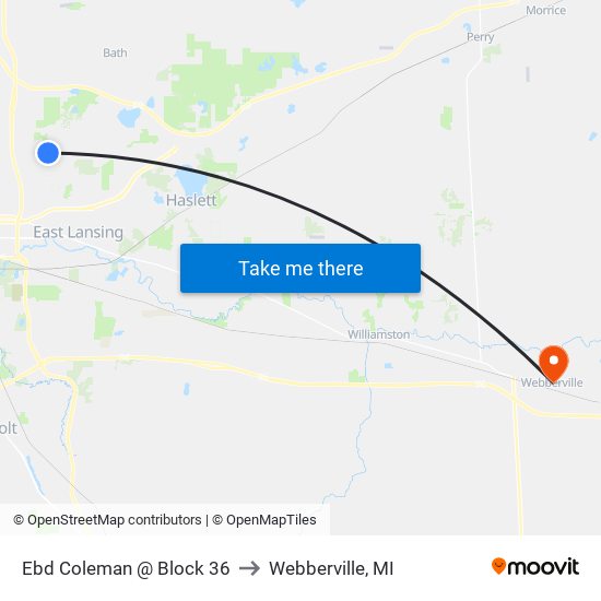 Ebd Coleman @ Block 36 to Webberville, MI map