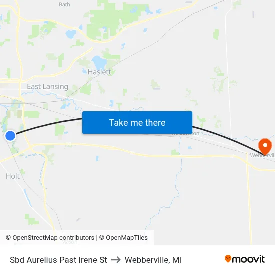Sbd Aurelius Past Irene St to Webberville, MI map