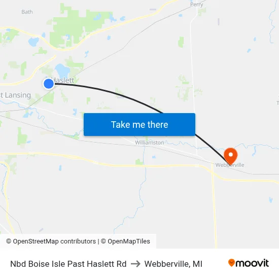 Nbd Boise Isle Past Haslett Rd to Webberville, MI map
