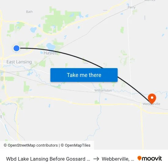 Wbd Lake Lansing Before Gossard Ave to Webberville, MI map