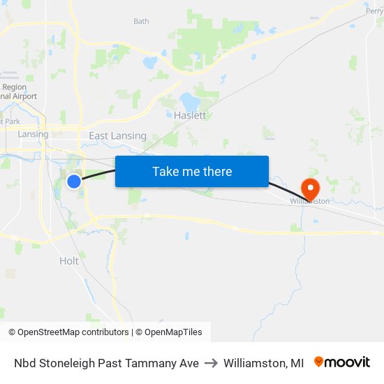 Nbd Stoneleigh Past Tammany Ave to Williamston, MI map