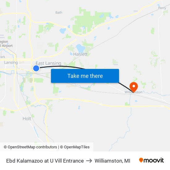 Ebd Kalamazoo at U Vill Entrance to Williamston, MI map