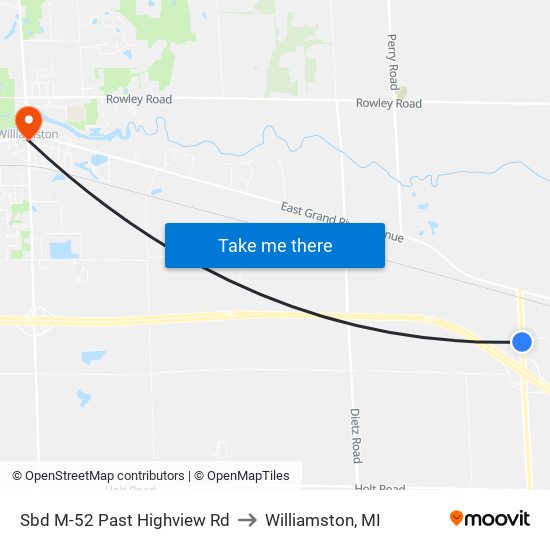 Sbd M-52 Past Highview Rd to Williamston, MI map