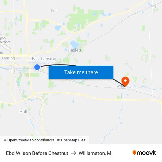 Ebd Wilson Before Chestnut to Williamston, MI map