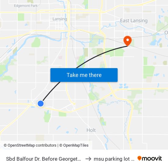 Sbd Balfour Dr. Before Georgetown to msu parking lot 89 map