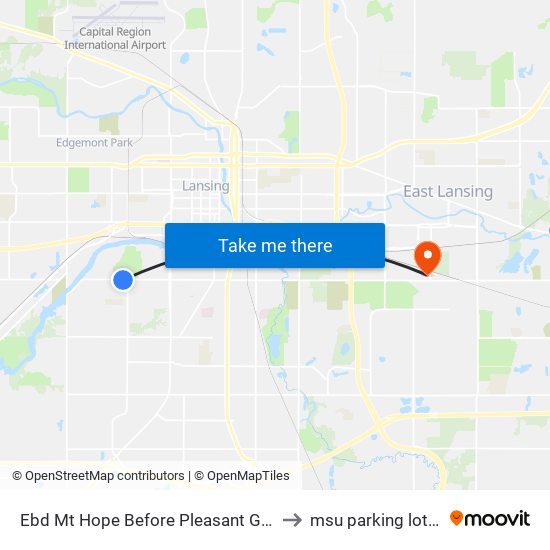 Ebd Mt Hope Before Pleasant Grove to msu parking lot 89 map