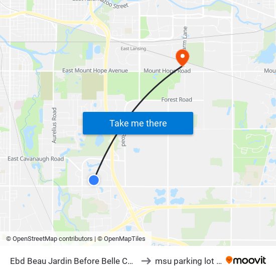 Ebd Beau Jardin Before Belle Chase to msu parking lot 89 map