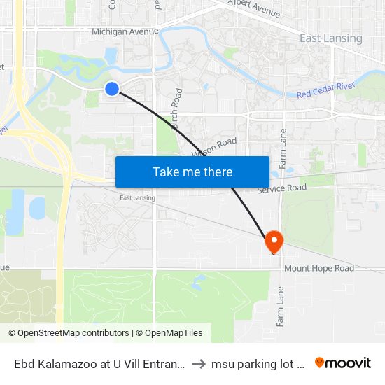 Ebd Kalamazoo at U Vill Entrance to msu parking lot 89 map