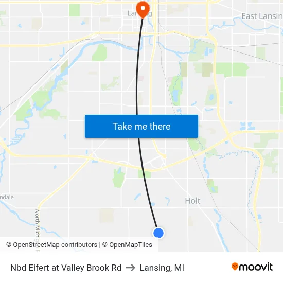 Nbd Eifert at Valley Brook Rd to Lansing, MI map