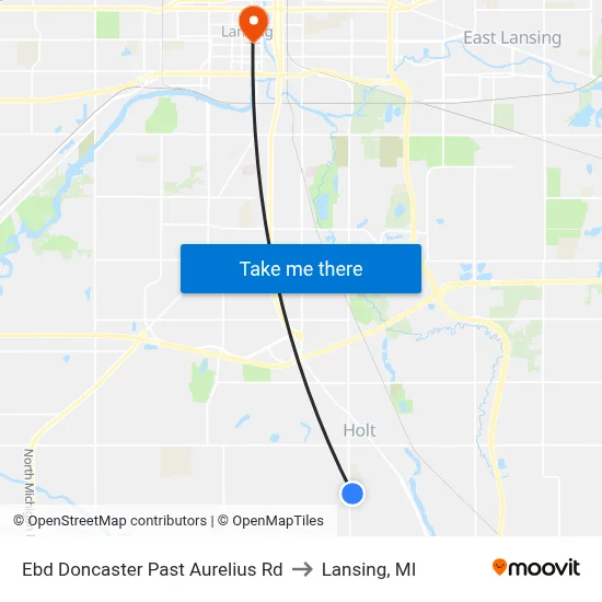 Ebd Doncaster Past Aurelius Rd to Lansing, MI map