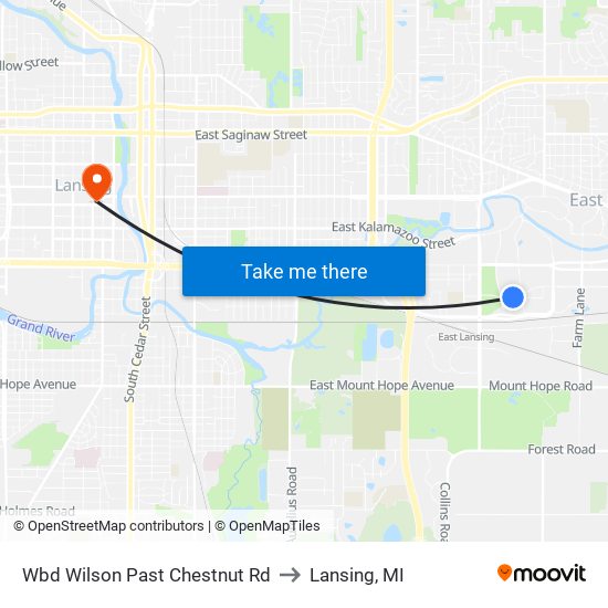 Wbd Wilson Past Chestnut Rd to Lansing, MI map