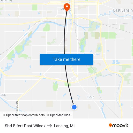 Sbd Eifert Past Wilcox to Lansing, MI map