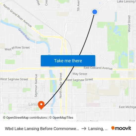Wbd Lake Lansing Before Commonwealt to Lansing, MI map