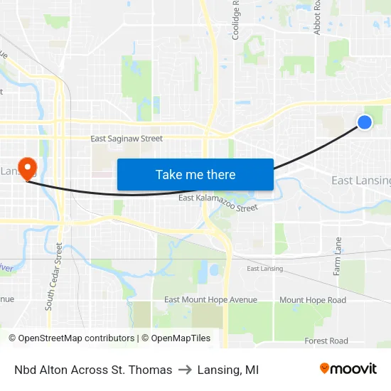 Nbd Alton Across St. Thomas to Lansing, MI map