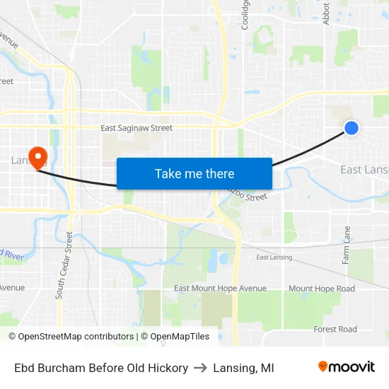 Ebd Burcham Before Old Hickory to Lansing, MI map