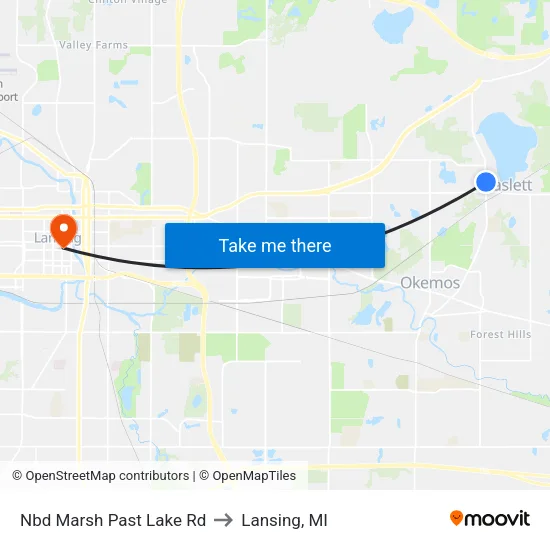 Nbd Marsh Past Lake Rd to Lansing, MI map