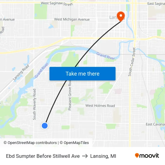 Ebd Sumpter Before Stillwell Ave to Lansing, MI map