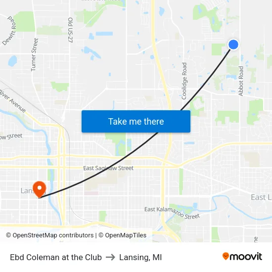 Ebd Coleman at the Club to Lansing, MI map