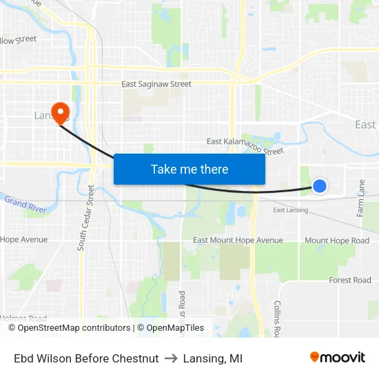 Ebd Wilson Before Chestnut to Lansing, MI map