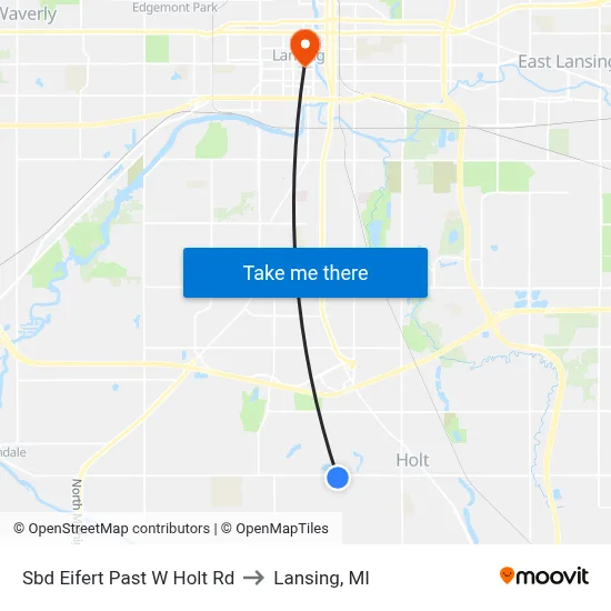 Sbd Eifert Past W Holt Rd to Lansing, MI map