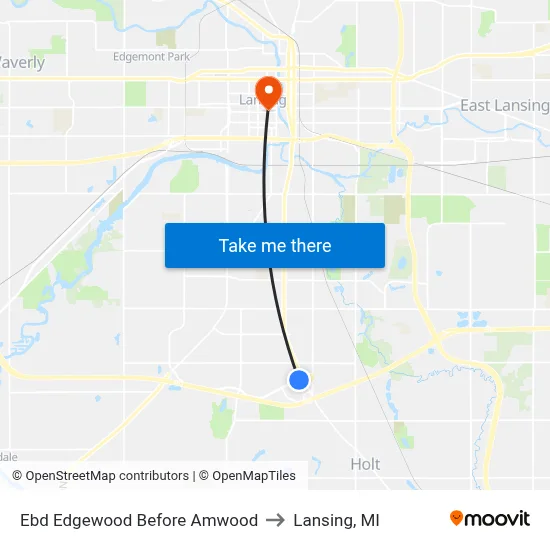Ebd Edgewood Before Amwood to Lansing, MI map