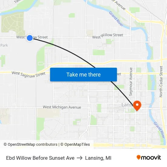 Ebd Willow Before Sunset Ave to Lansing, MI map