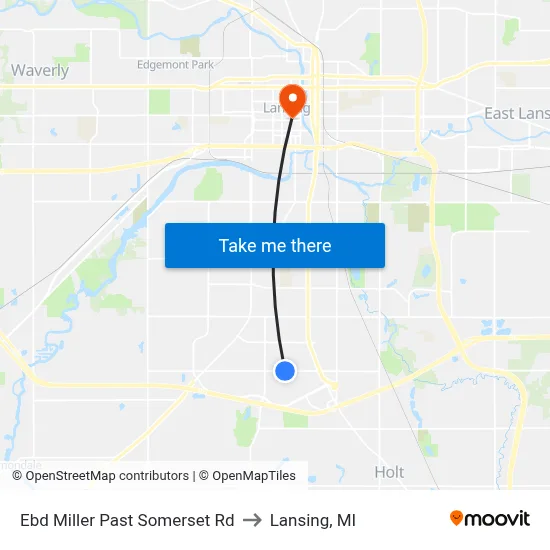 Ebd Miller Past Somerset Rd to Lansing, MI map