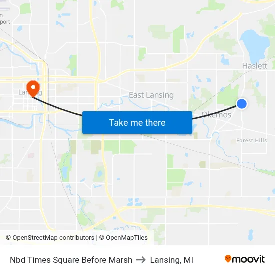 Nbd Times Square Before Marsh to Lansing, MI map