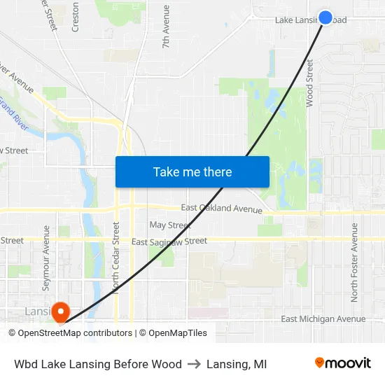Wbd Lake Lansing Before Wood to Lansing, MI map