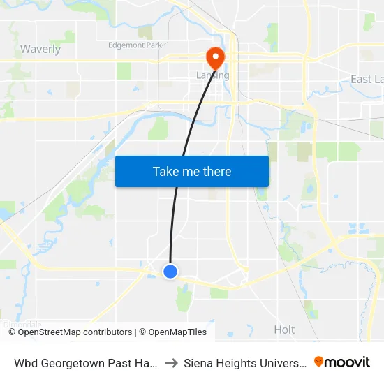 Wbd Georgetown Past Haag to Siena Heights University map
