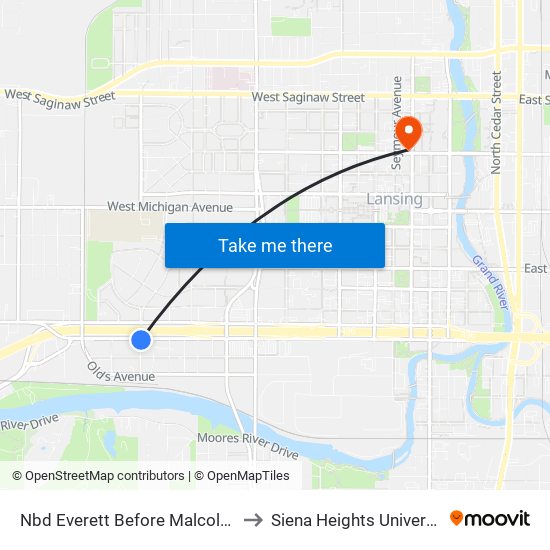 Nbd Everett Before Malcolm X to Siena Heights University map