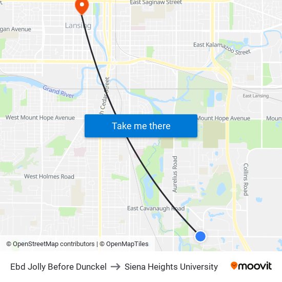 Ebd Jolly Before Dunckel to Siena Heights University map