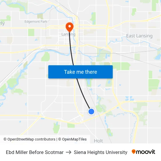 Ebd Miller Before Scotmar to Siena Heights University map