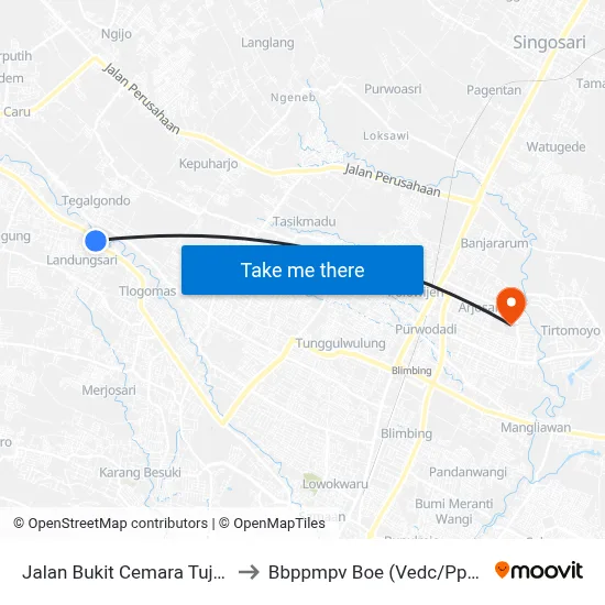Jalan Bukit Cemara Tujuh, 1 to Bbppmpv Boe (Vedc/Pppptk) map